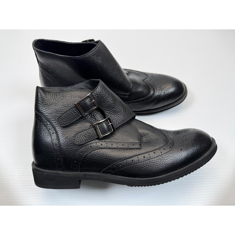 TOTO Invisible 2.4'' Height Increasing Elevator Ankle Boot Mens 11.5‎ NWOB Black